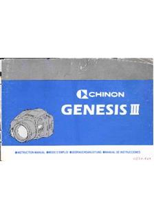 Chinon Genesis 3 manual. Camera Instructions.